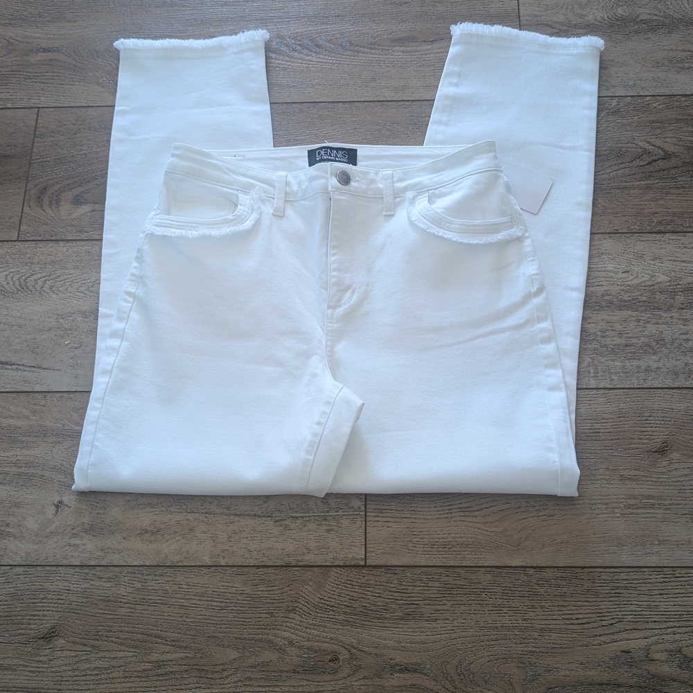 Dennis Basso Women's Crisp White Straight Leg Jeans